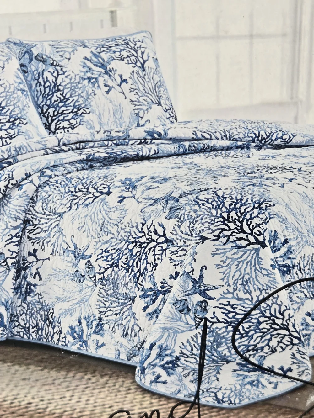 Sun and Sea Full Queen Set NWT Quilt And Shams (OEKO TEX Standard 100)